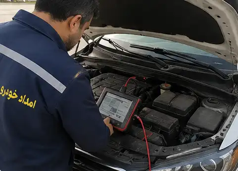 قبل از امداد: تعمیر اساسی برق و استارت در محل در مرند